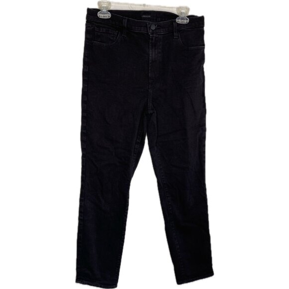 J Brand Black Teagan High Waisted Straight Leg Jeans Size 30 x 30 - Picture 1 of 9